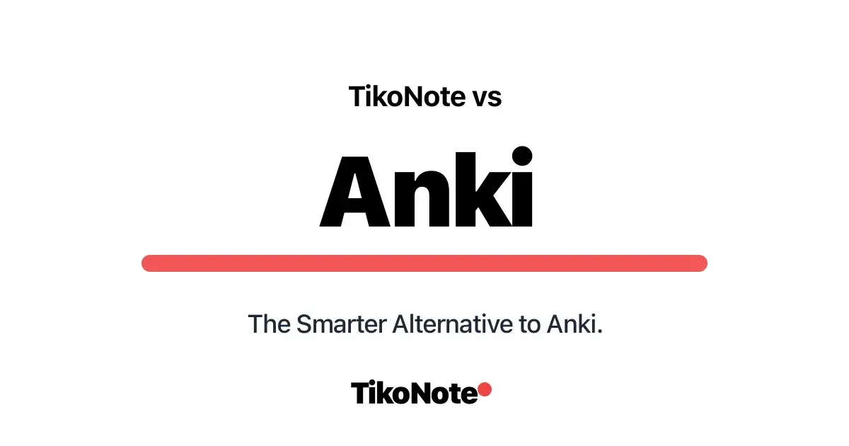 TikoNote vs Anki — Bedste Alternativ