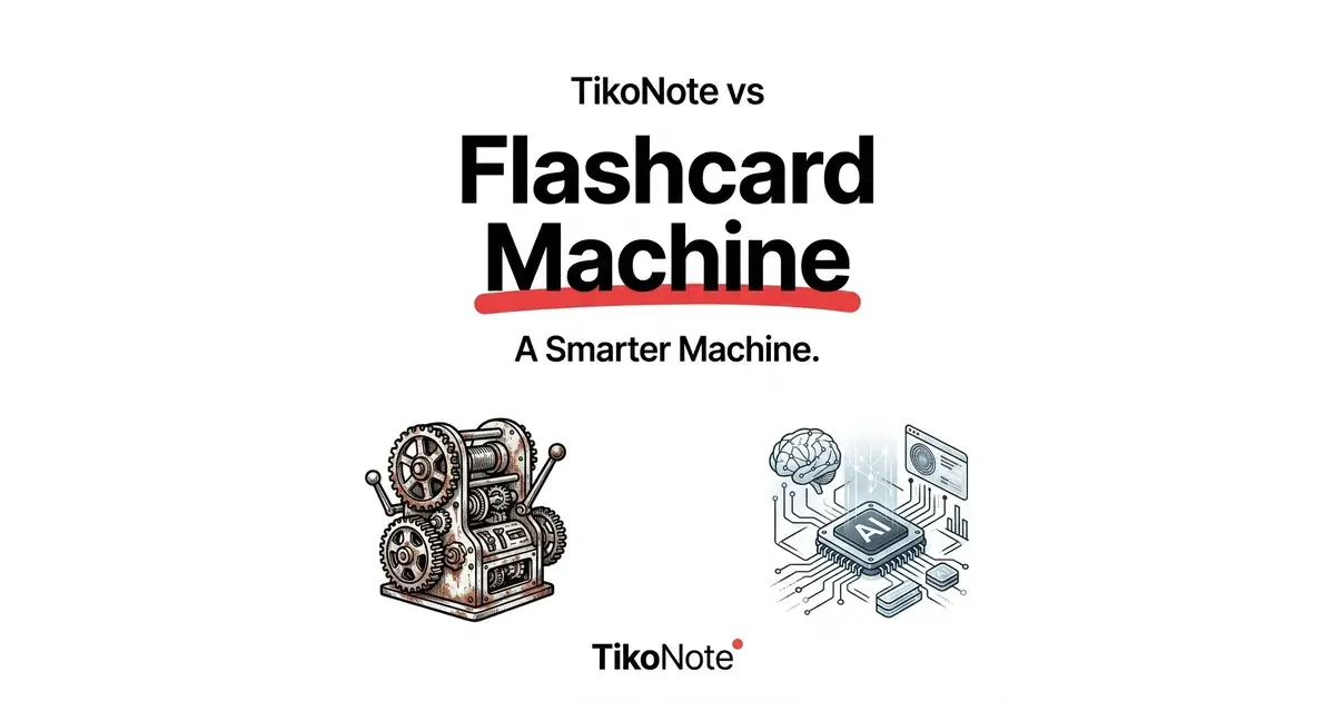 TikoNote vs Flashcard Machine — Beste Alternative