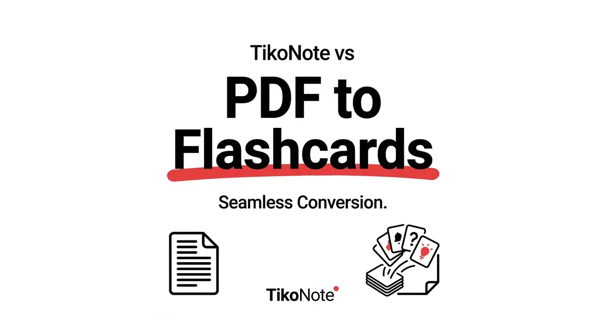 TikoNote vs PDF to Flashcards — Migliore Alternativa