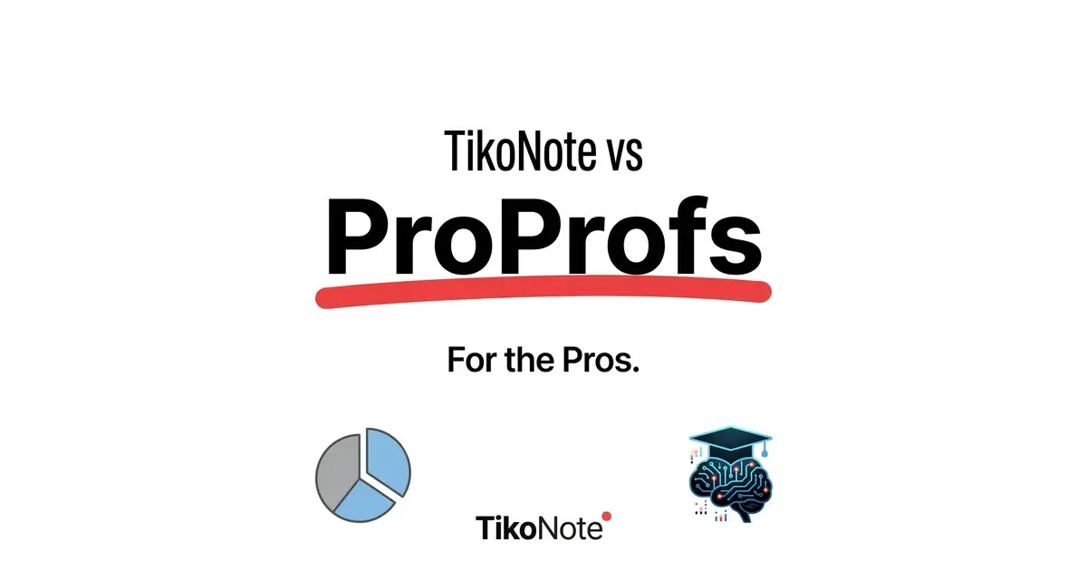 TikoNote vs ProProfs — 最良の代替案