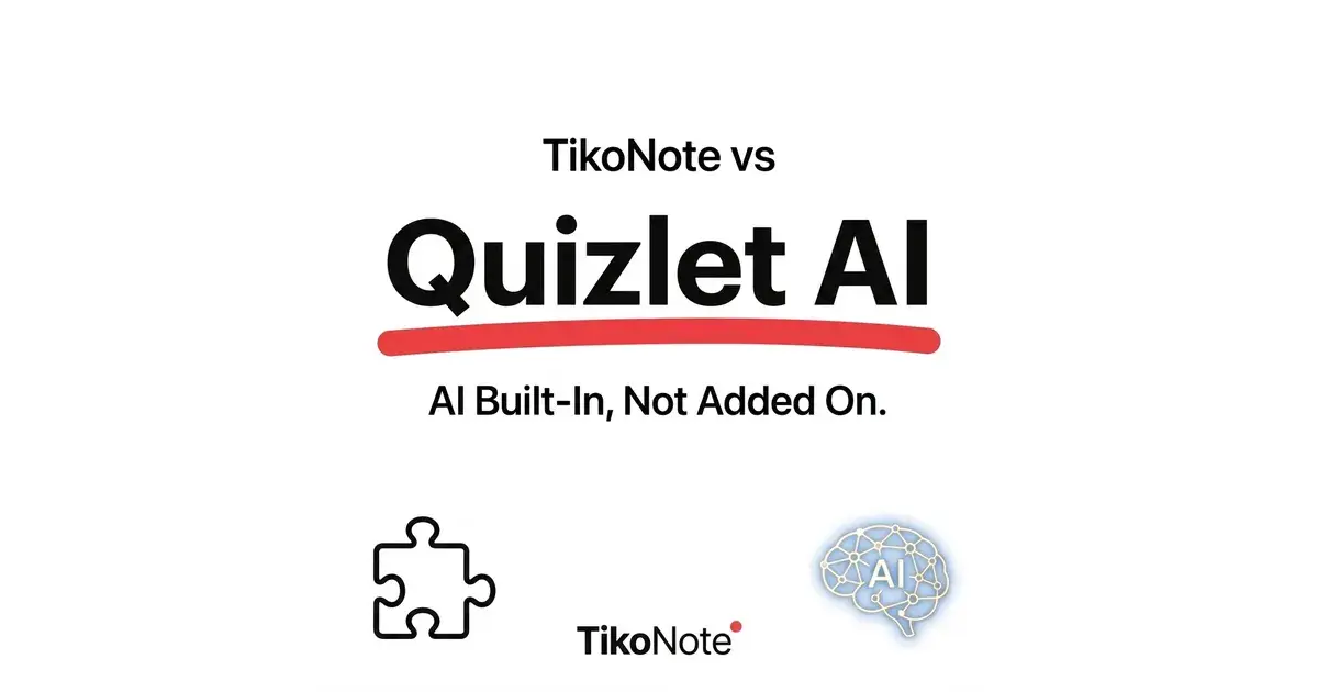 TikoNote vs Quizlet AI — Bedste Alternativ