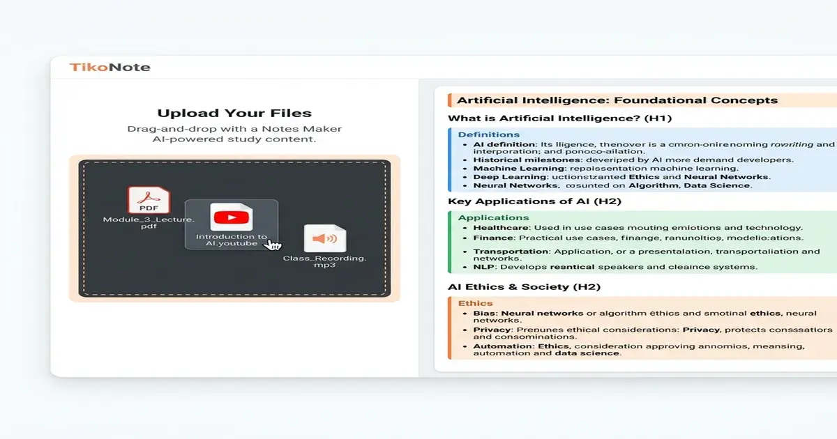 TikoNote App for AI Notes Maker
