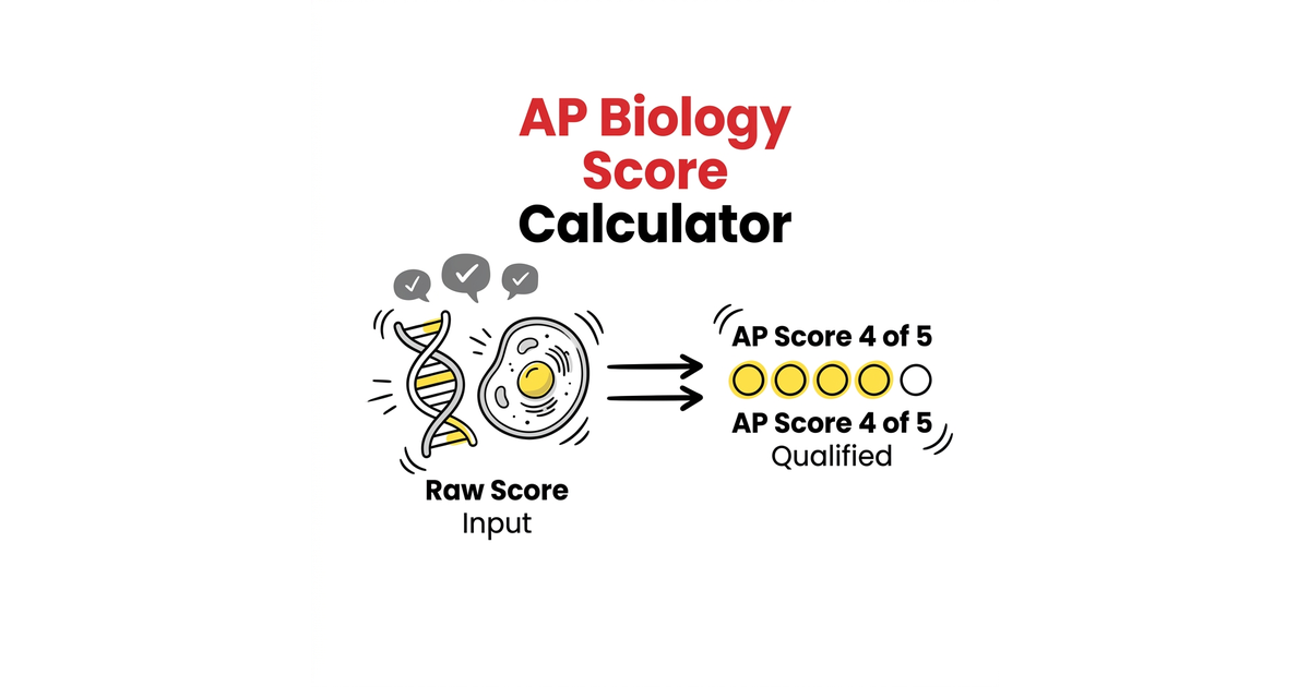 AP Biology Score Calculator Tool Interface