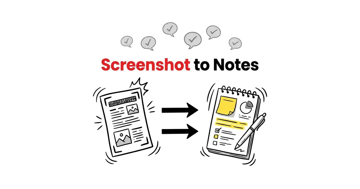 TikoNote converting a screenshot into structured AI study notes