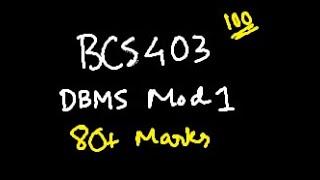 Introduction to Database Management Systems (DBMS) - Module 1 Study Notes