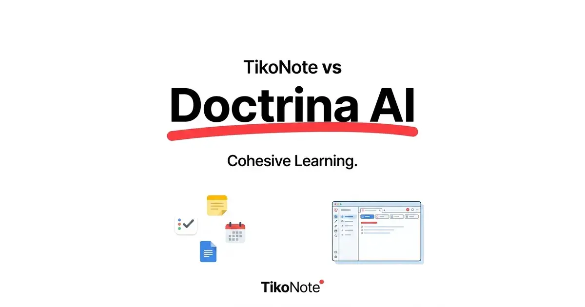 TikoNote vs Doctrina AI — Bedste Alternativ