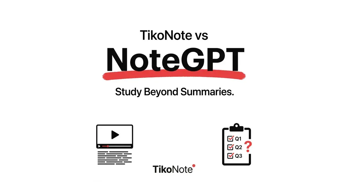 TikoNote vs NoteGPT — Bedste Alternativ
