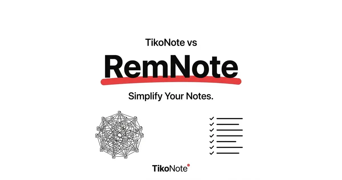 TikoNote مقابل RemNote — أفضل بديل