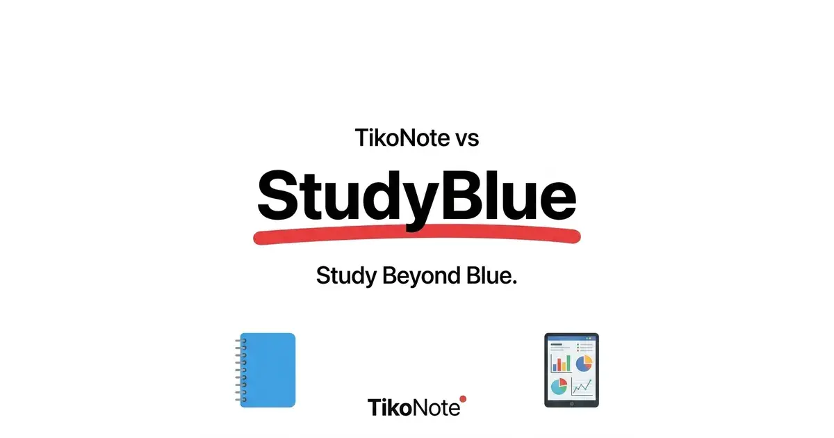 TikoNote مقابل StudyBlue — أفضل بديل