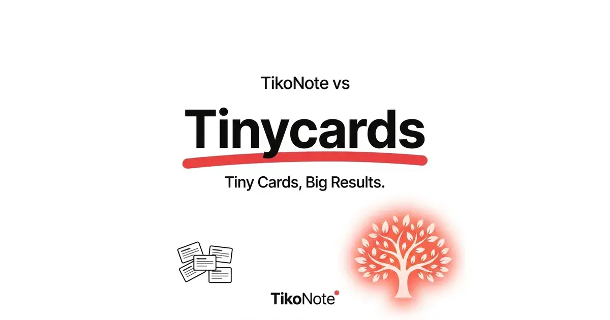 TikoNote مقابل Tinycards — أفضل بديل