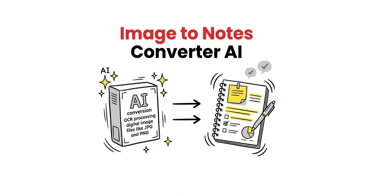 Free online Image to Notes Converter AI tool TikoNote Image to Notes Converter AI dashboard converting a graphic into organized study notes