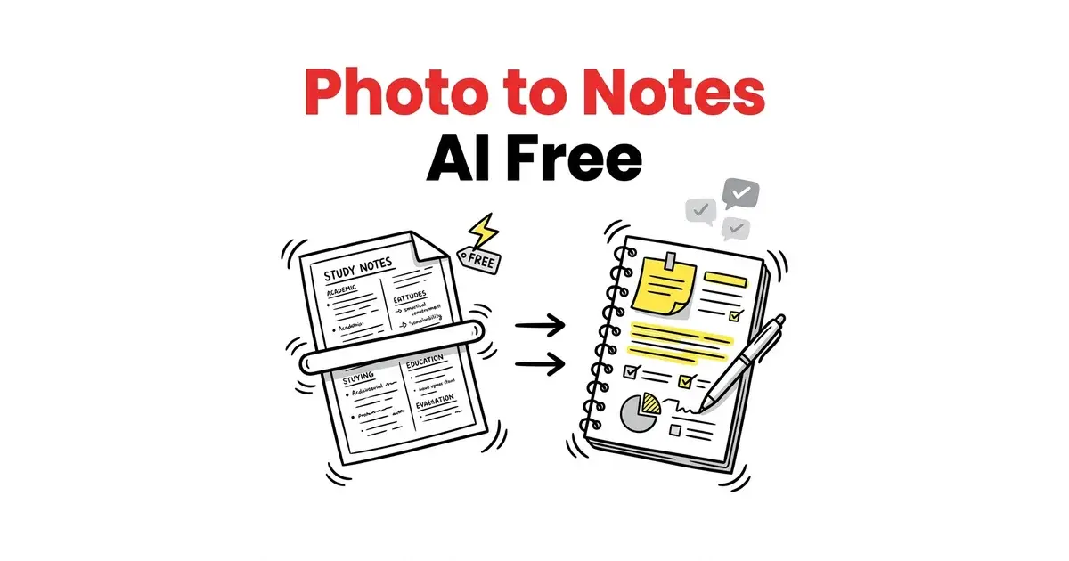 Konverter dine fotos til noter gratis Gratis AI-værktøj til foto til noter