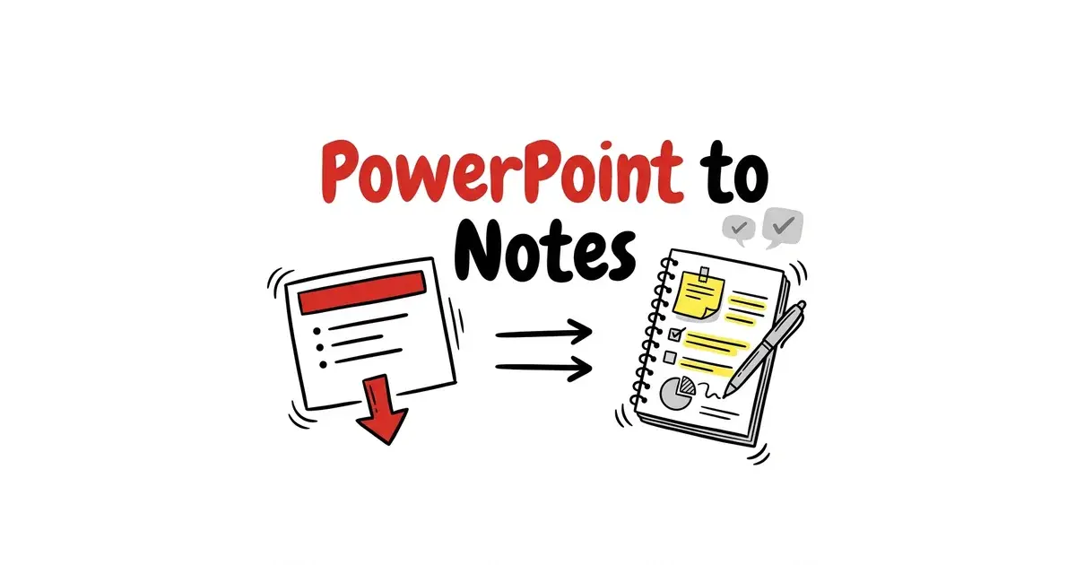 Convertir des diapositives PowerPoint en notes, flashcards et quiz avec TikoNote IA TikoNote convertissant une présentation PowerPoint en notes d'étude IA structurées