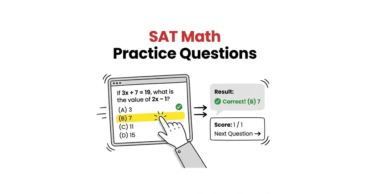SAT Math Practice Questions Interface