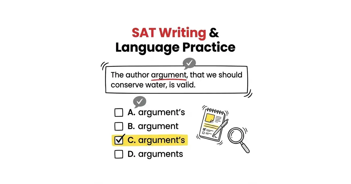 SAT Writing and Language Practice Interface