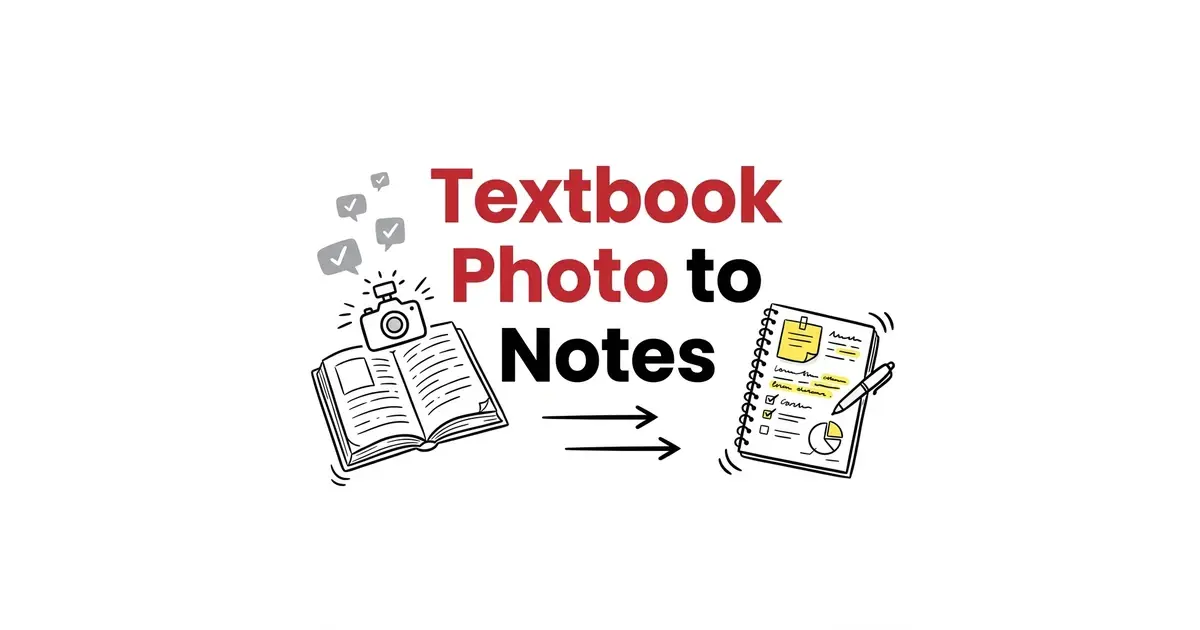Convert textbook photos into notes, flashcards, and quizzes with TikoNote AI TikoNote converting a photo of a textbook into structured AI study notes